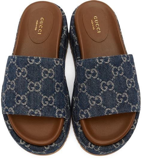 gucci slip on slides|Gucci slides girl.